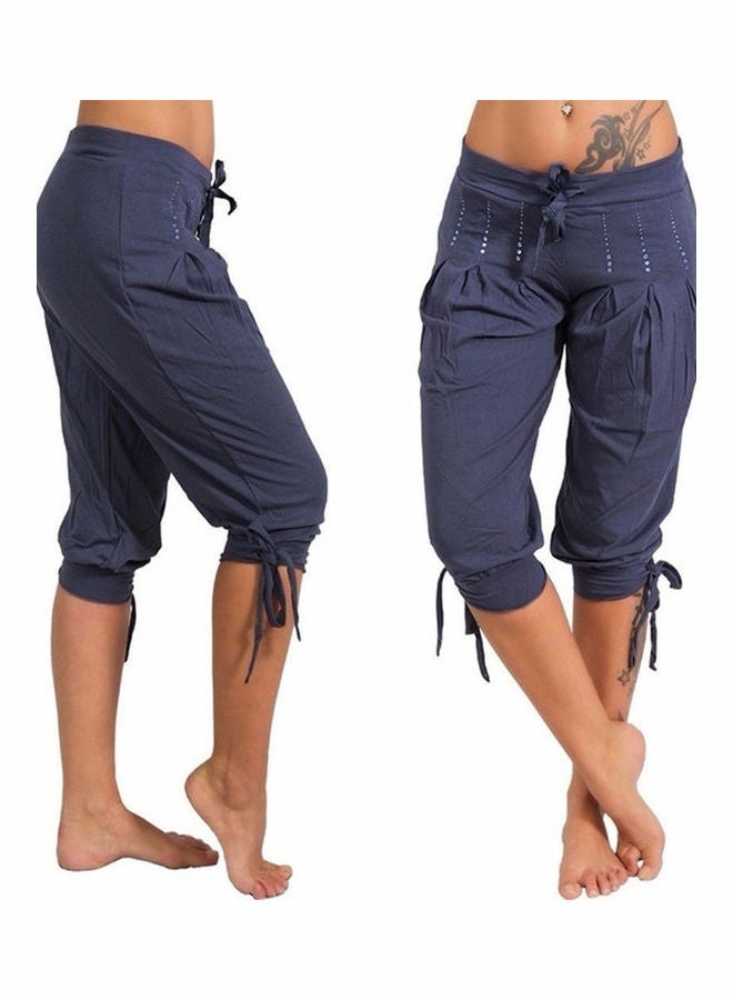 Solid Mid Waist Pants Grey - Image 5