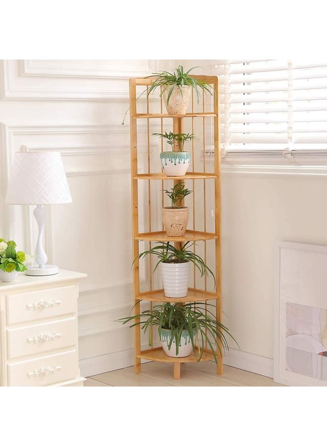 Roman Gifts 5-Tier Corner Shelf Brown 32x32x150cm  - Image 3