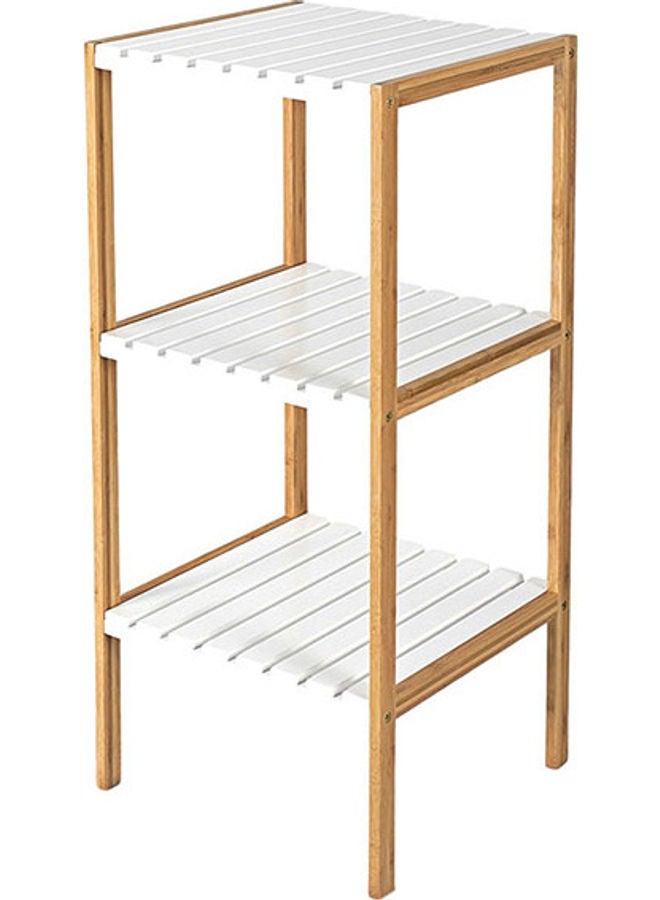 Roman Gifts 3-Tier Corner Shelf White/Beige 37x37x80cm  - Image 1