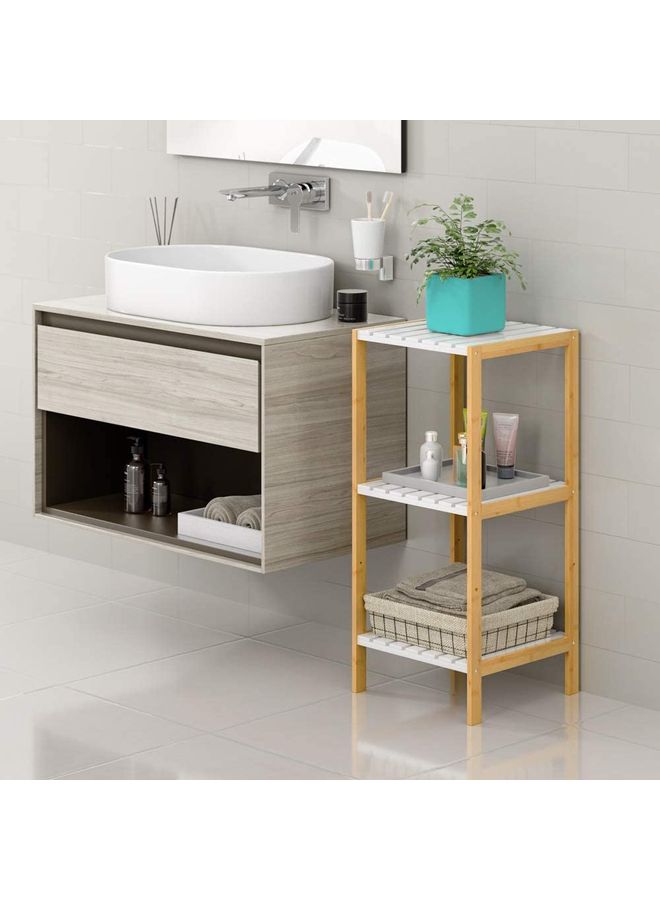Roman Gifts 3-Tier Corner Shelf White/Beige 37x37x80cm  - Image 2