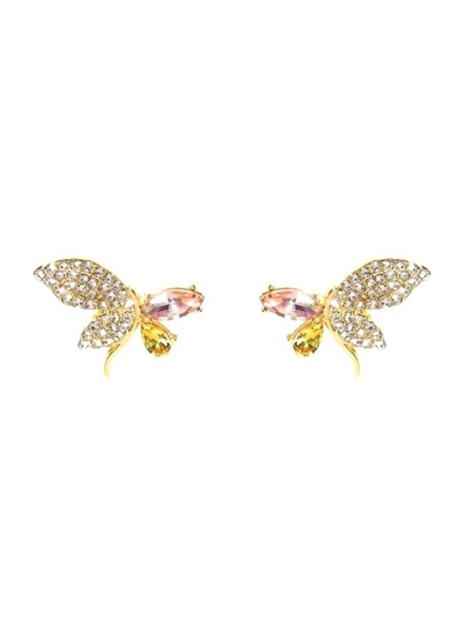 J&J - Crystal Butterfly Full Diamond Earrings - Image 1