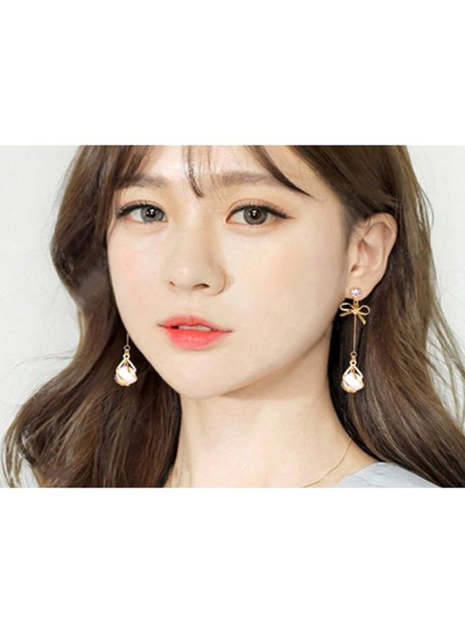 J&J Imitation Gemstone Bow Sweet Earrings - Image 2