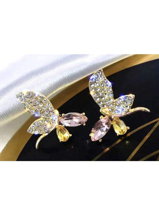 J&J - Crystal Butterfly Full Diamond Earrings - Image 1