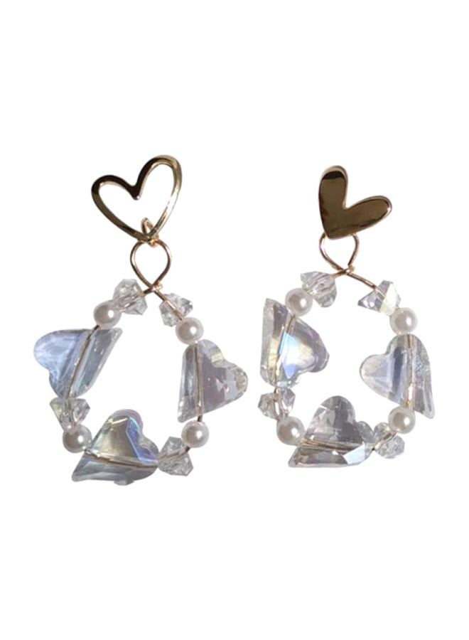 J&J Heart Design Dangle Earrings - Image 1