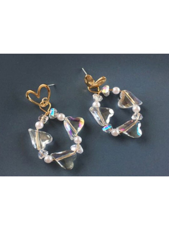 J&J Heart Design Dangle Earrings - Image 3