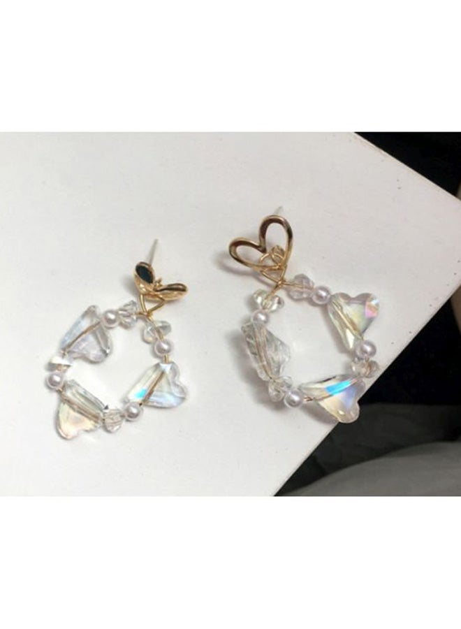 J&J Heart Design Dangle Earrings - Image 2