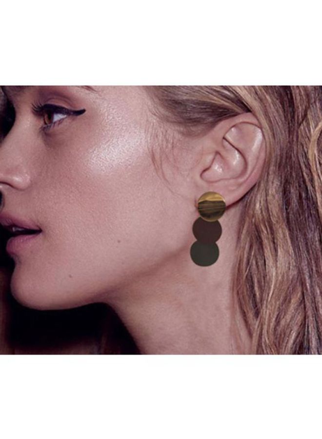 J&J Disc Pattern Dangle Earrings - Image 3