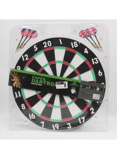 Joerex Dart Board Aluminum Frame And 6 Pieces Darts Set 17inch  - Image 1