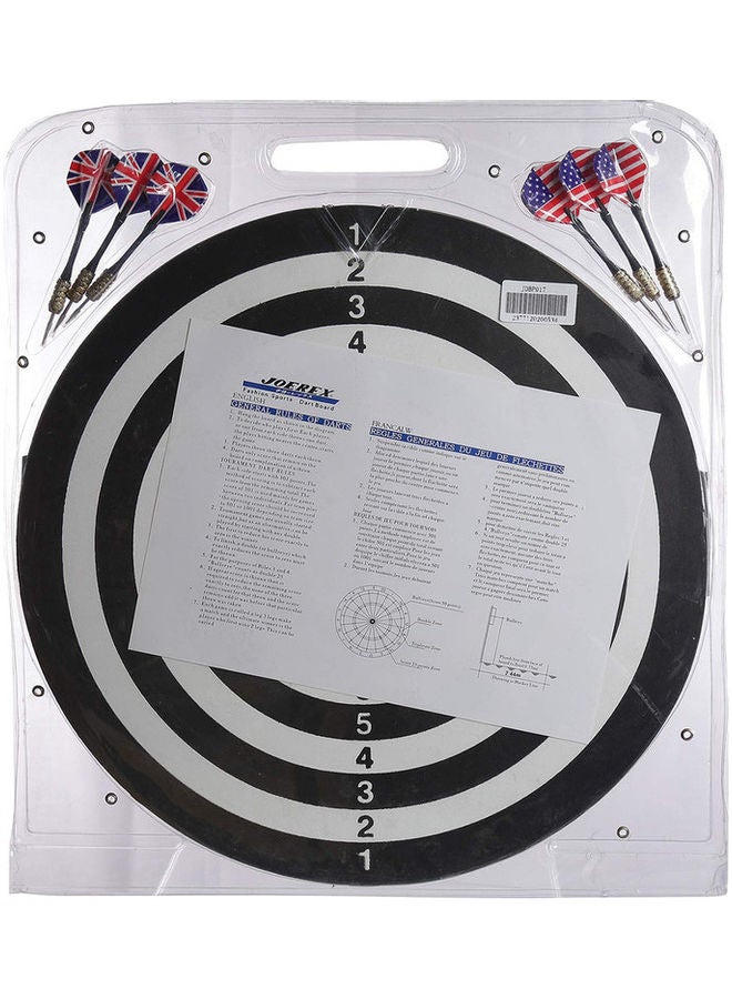 Joerex Dart Board Aluminum Frame And 6 Pieces Darts Set 17inch - Image 3