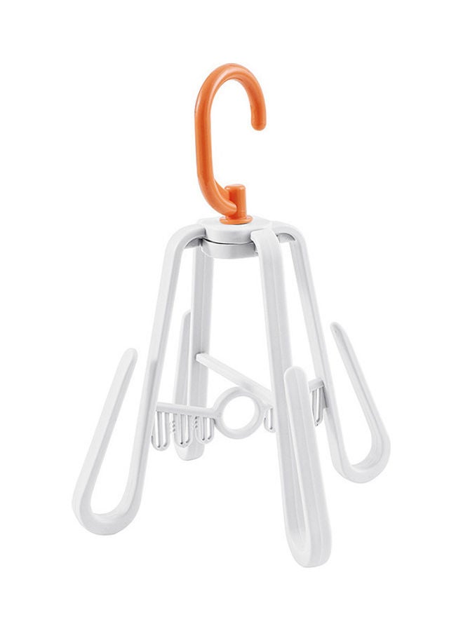 fashionhome 360 Degree Rotating Shoes Hanger Drying Hook Rack White 19.3x19.3x24cm - Image 1