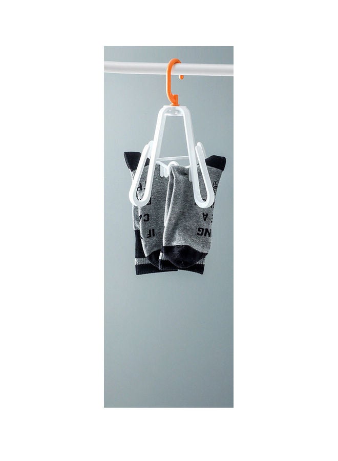 fashionhome 360 Degree Rotating Shoes Hanger Drying Hook Rack White 19.3x19.3x24cm - Image 3
