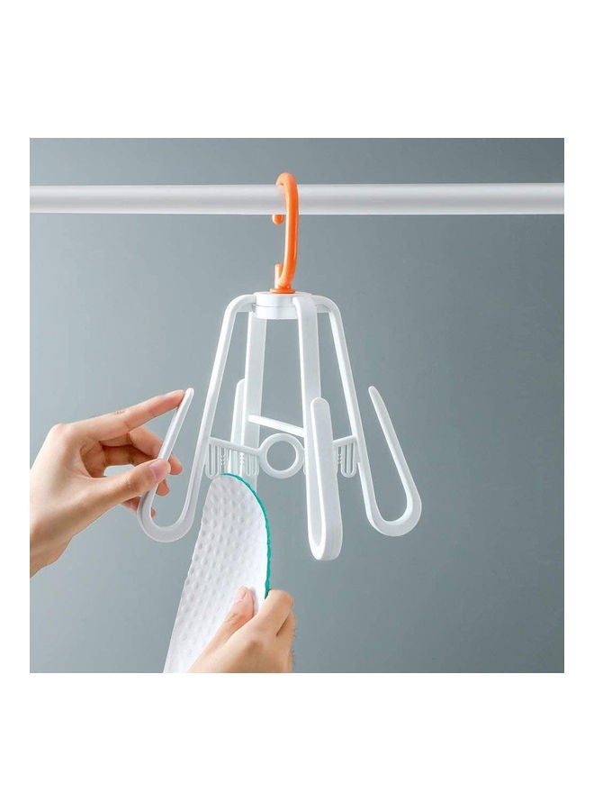 fashionhome 360 Degree Rotating Shoes Hanger Drying Hook Rack White 19.3x19.3x24cm - Image 2