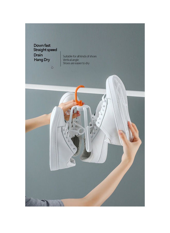 fashionhome 360 Degree Rotating Shoes Hanger Drying Hook Rack White 19.3x19.3x24cm - Image 4