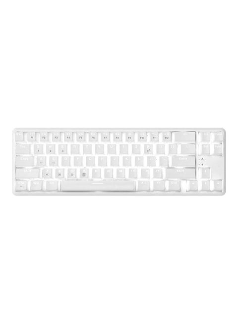 Ajazz K680T Wired&BT Dual-mode Mechanical Keyboard 68 Keys Compact White Backlight Mechanical Keyboard White with Blue Switches White
