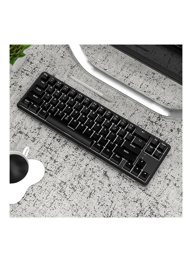 Ajazz K680T Wired&BT Dual-mode Mechanical Keyboard 68 Keys Compact White Backlight Mechanical Keyboard White with Blue Switches White