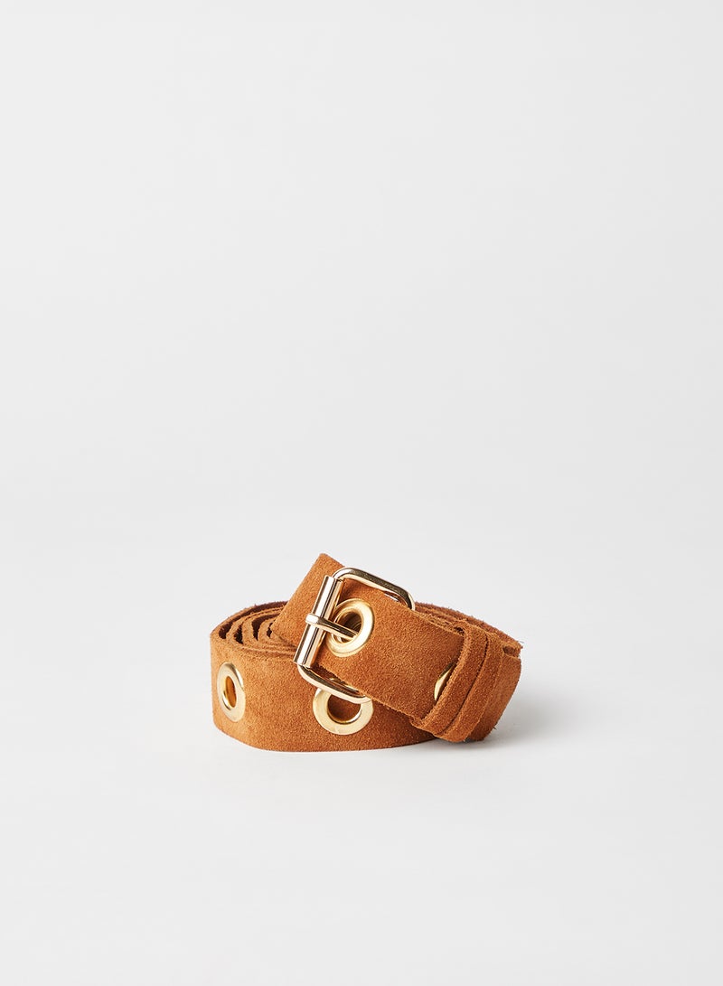 VERO MODA - Shaggy Textured Belt Cognac - Image 1