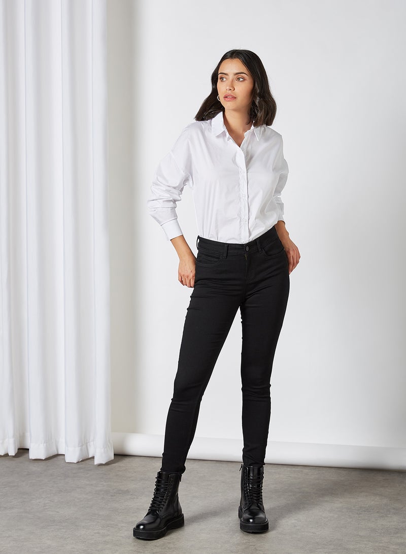 NOISY MAY Basic Skinny Jeans Black Denim  - Image 3