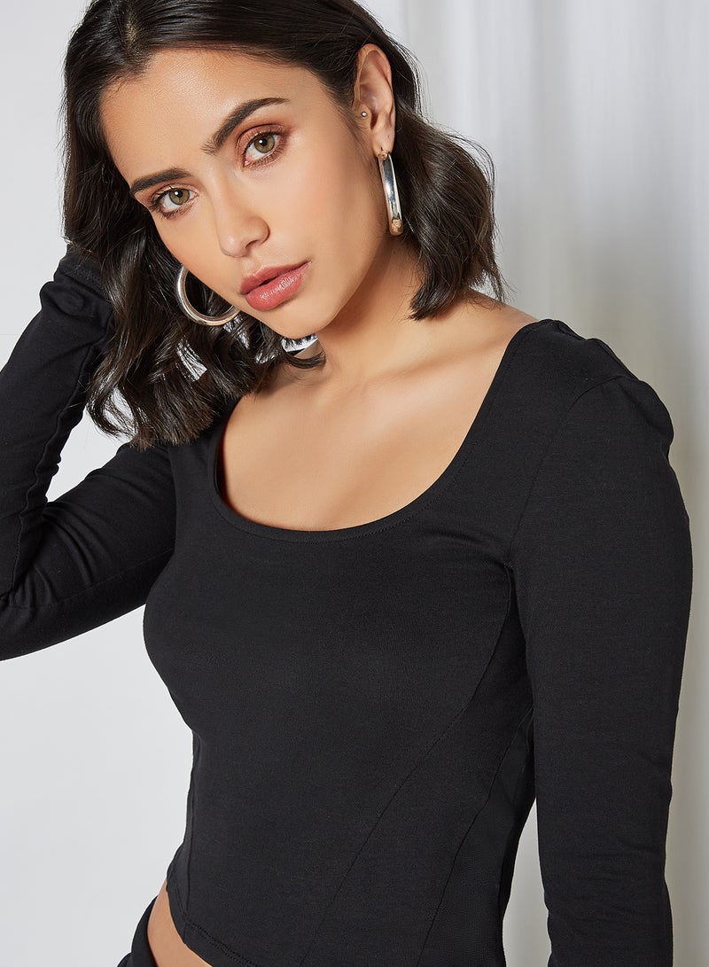 نويزي ماي بلوزة قصيرة أسود (C-N10)  - Image 3