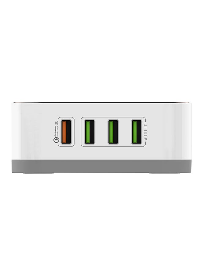 LDNIO 8-USB Ports Desktop Phone Charger With Cables Silver - Image 4