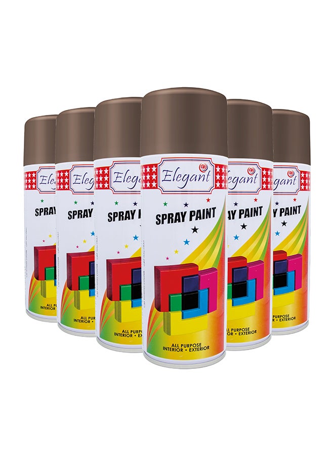 6 Piece Spray Paint Set Brown 400ml - v1610436872/N43655111A_1