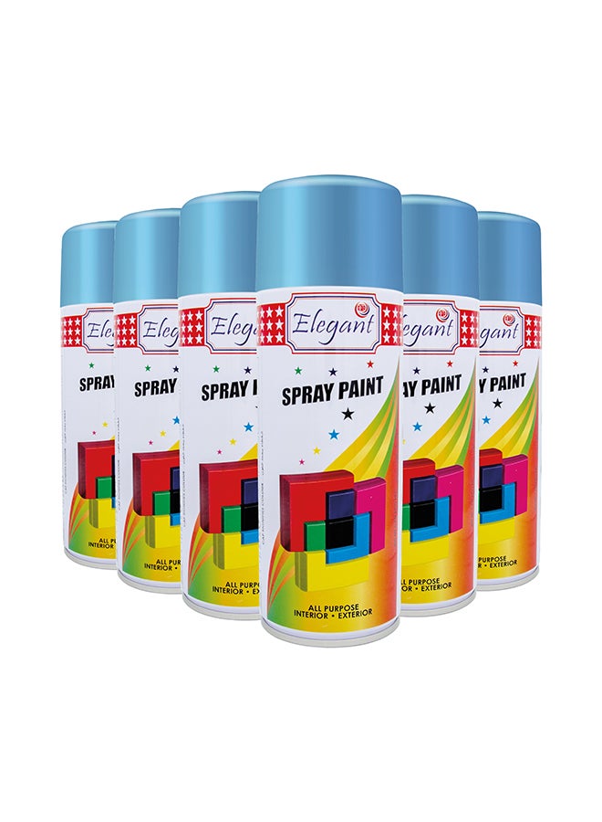 Elegant 6 Piece Spray Paint Set Light Blue 400ml - Image 1