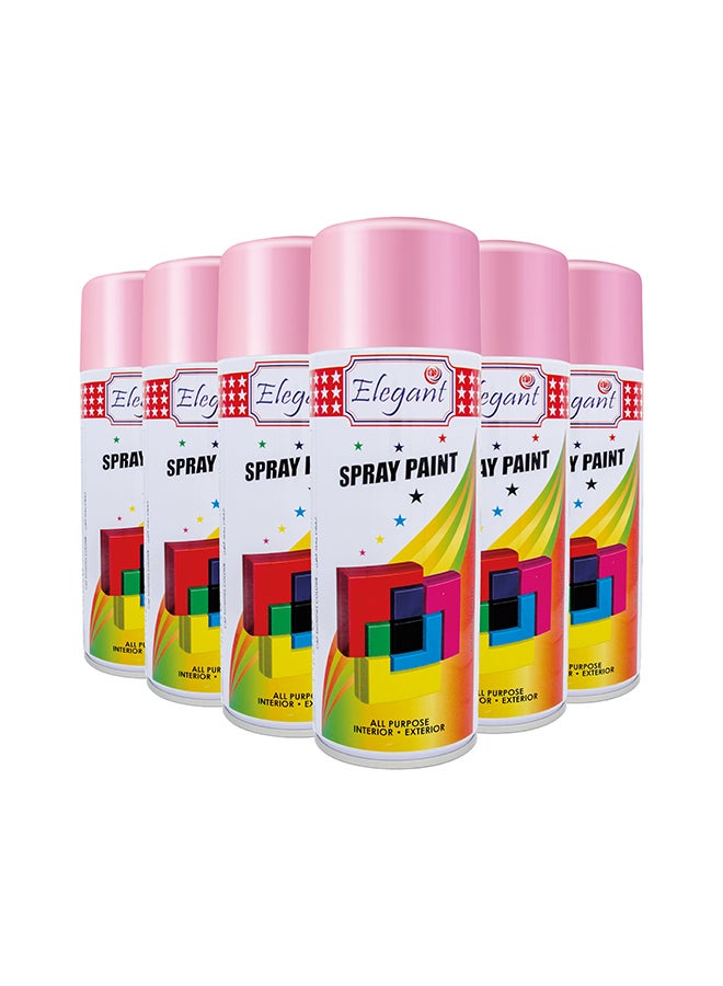 Elegant - 6 Piece Spray Paint Set Light Pink 400ml - Image 1