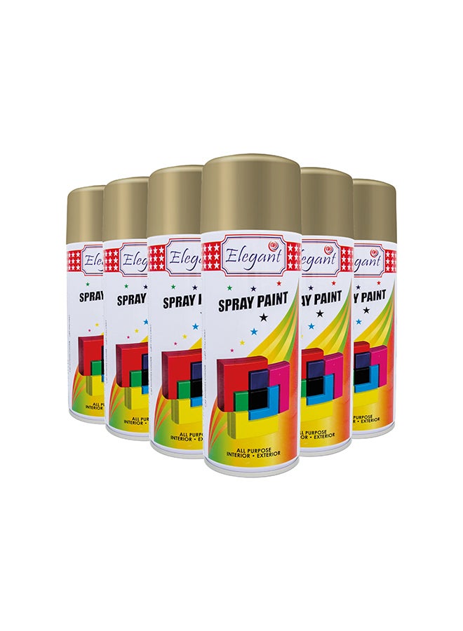 Elegant 6 Piece Spray Paint Set Rose Gold 400ml - Image 1