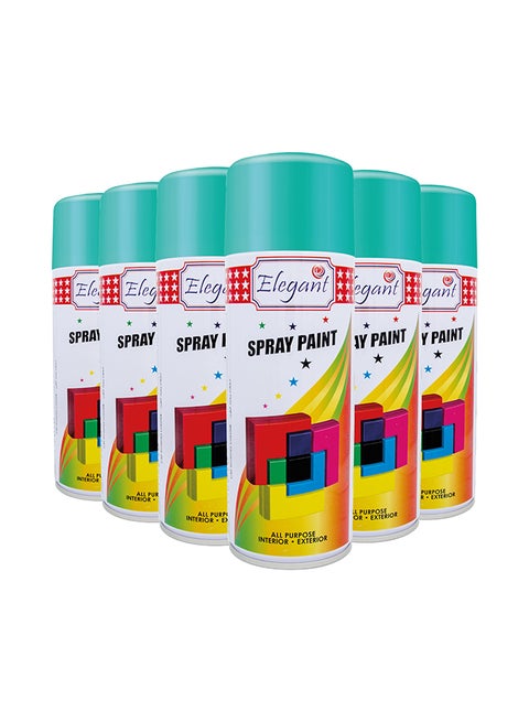 6 Piece Spray Paint Set Light Green 400ml