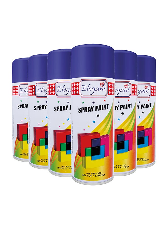 Elegant 6 Piece Spray Paint Set Dark Blue 400ml - Image 1
