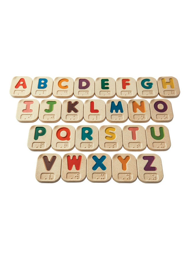 PlanToys 26-pieces Wooden Braille Alphabet Set 8.1 x 6.6 x 1.1 cmcm  - Image 2