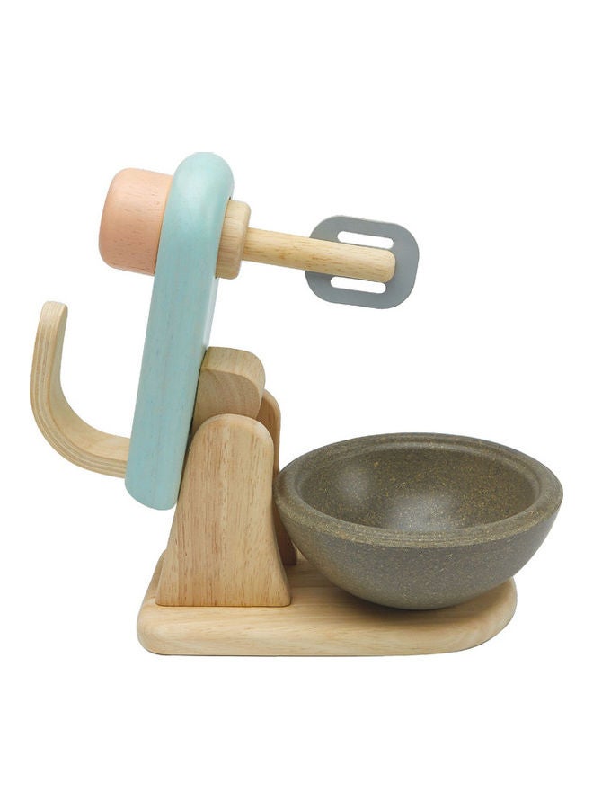 PlanToys Wooden Stand Mixer Play Set 3624 Brown/Blue/Black - Image 4