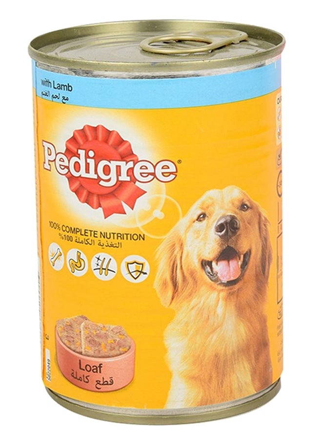 بيديجري طعام رطب للكلاب بنكهة لحم الضأن أصفر/أزرق 400جرام