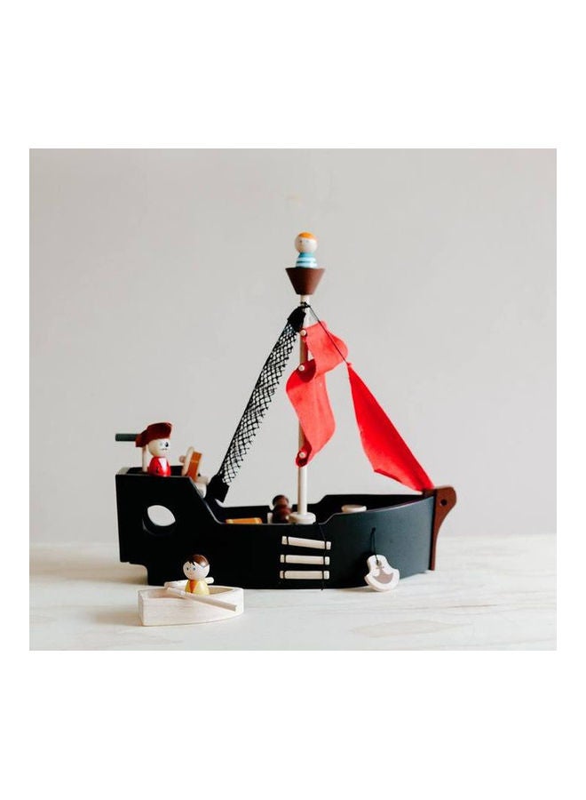 PlanToys - Wooden Pirate Ship 37.2 x 14.9 x 34.3 cmcm - Image 1