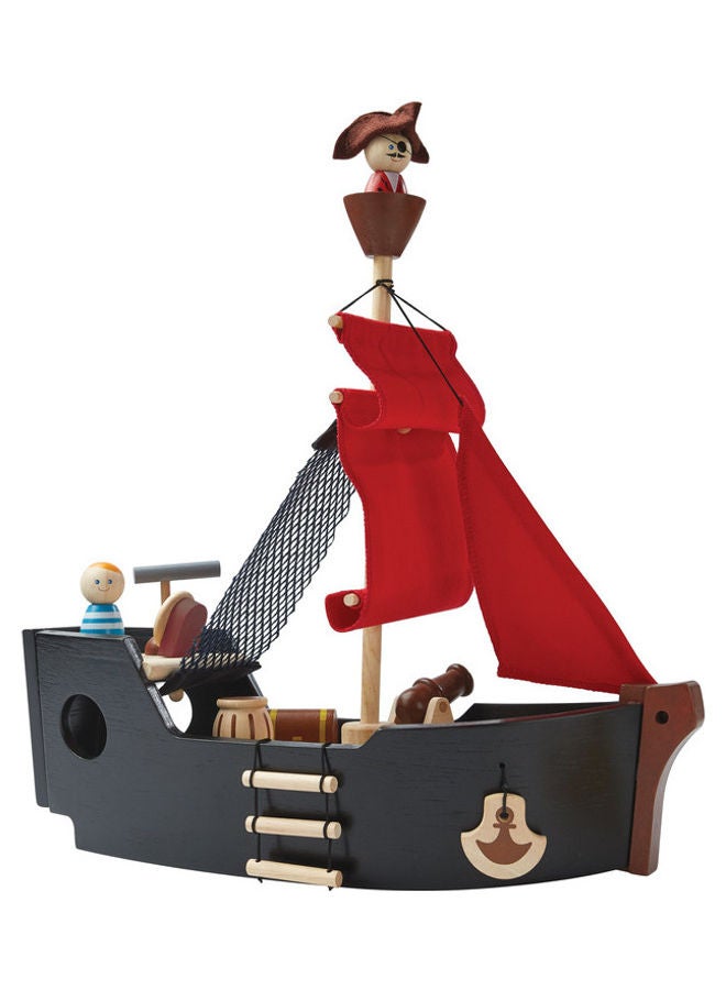 PlanToys - Wooden Pirate Ship 37.2 x 14.9 x 34.3 cmcm - Image 1