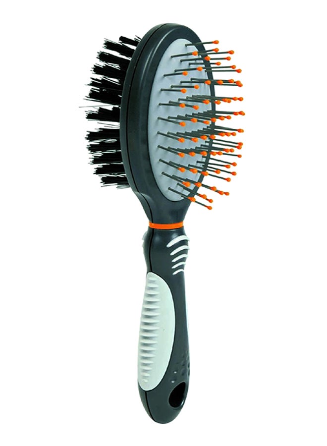Trixie Double Side Plastic Dog Brush Black/Grey 6x23cm