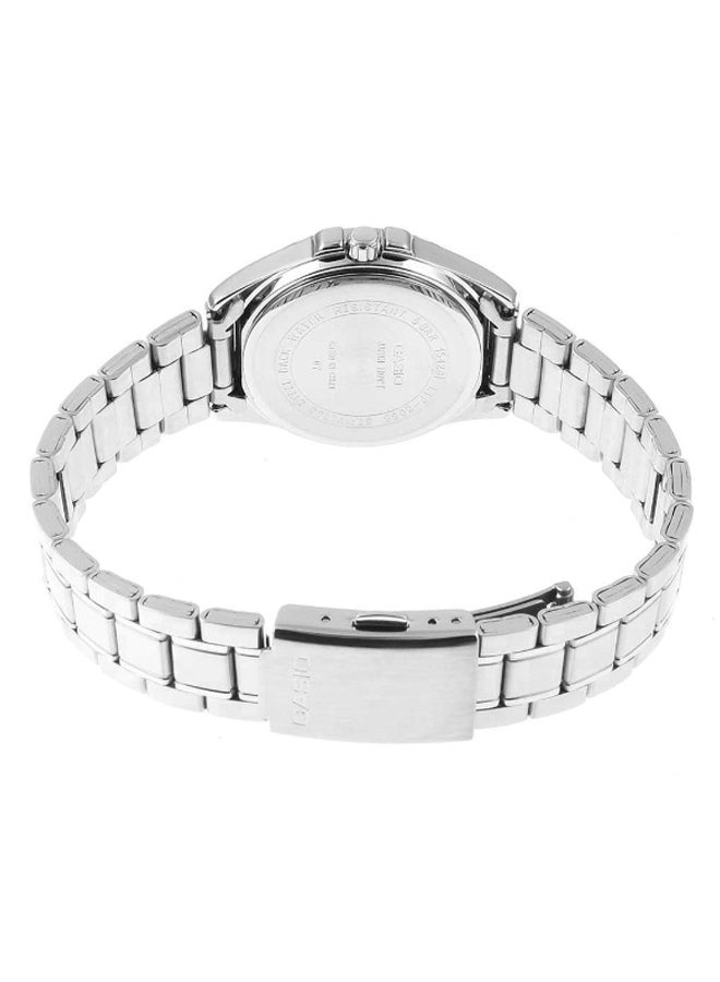 كاسيو ساعة يد إنتايسر بعقارب طراز LTP-2088D-2A2VDF - 33 مم - فضي للنساء - Image 2