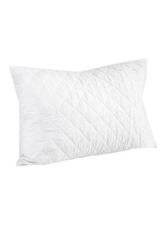 Feather Quilted Sleep Well Pillow Polyester White 50x75cm  - Image 1