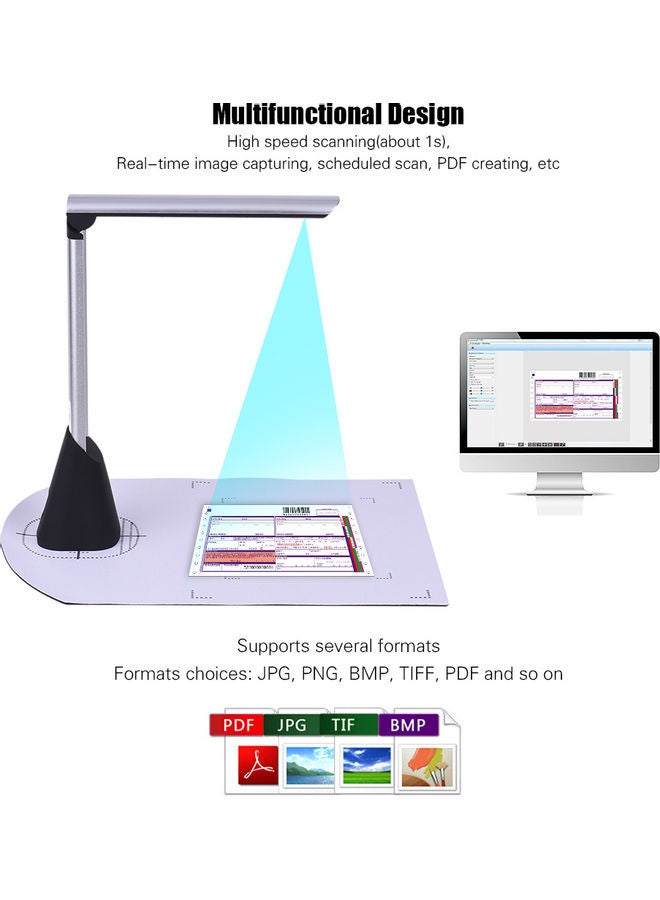 USB Foldable Document Scanner White  - Image 3