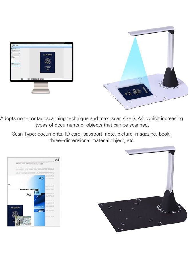 USB Foldable Document Scanner White  - Image 5