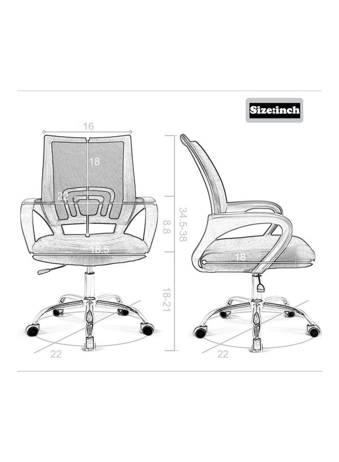 Generic Adjustable Mesh Office Chair Black 45x120x45cm  - Image 3