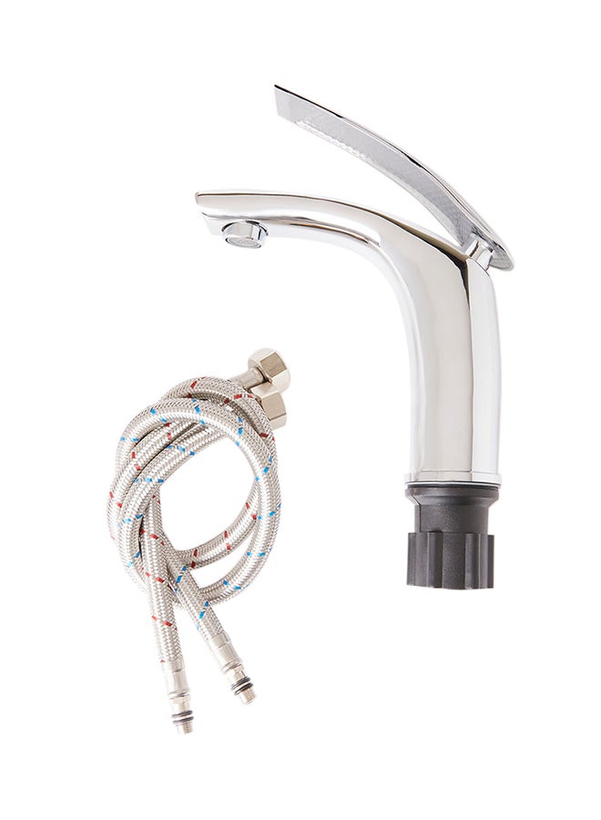 fashionhome Single Handle Top Lever Wash Basin Mixer Silver 50x150x140mm - Image 1