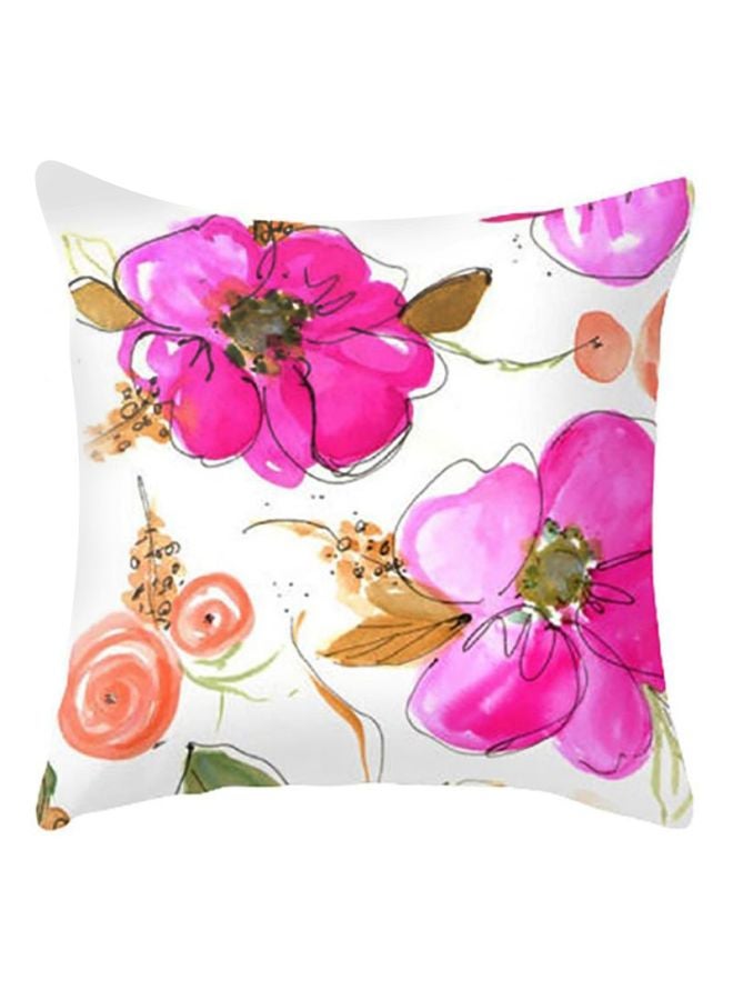Bluelans Elegant Flower Cactus Waist Throw Cushion Pillow Case Pink/White/Brown 45 x 45cm 