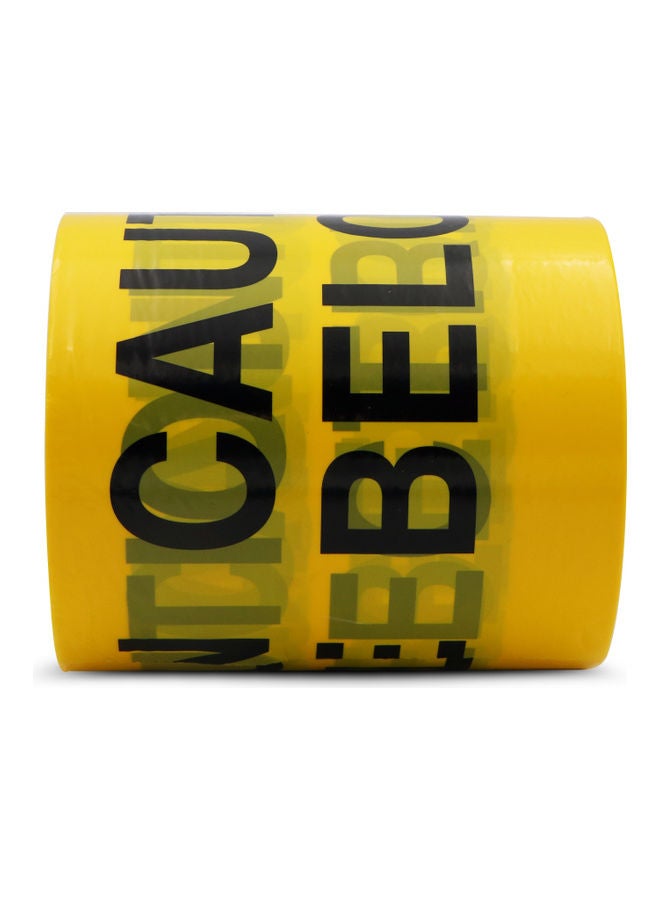 شريط تحذير بطبعة "Electric Cable Below" مصنوع من بلاستيك بي في سي أصفر - Image 3