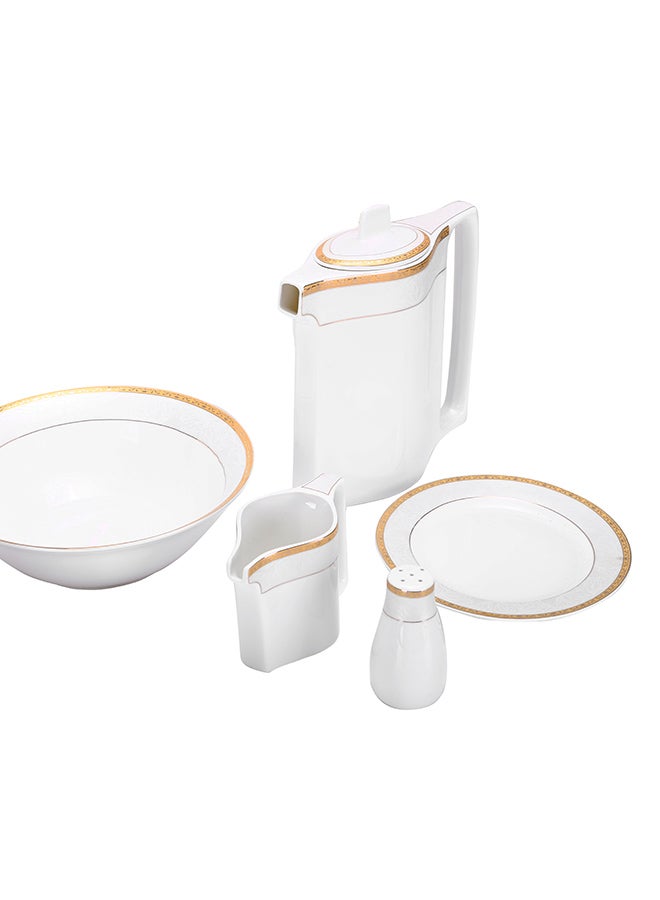 47-Piece Ovation Fine Bone Dinner Set White 25centimeter