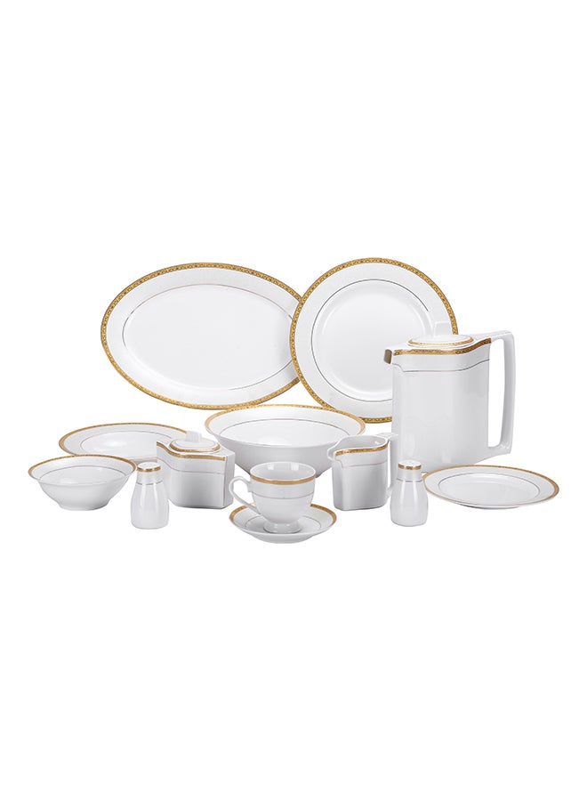 47-Piece Ovation Fine Bone Dinner Set White 25centimeter