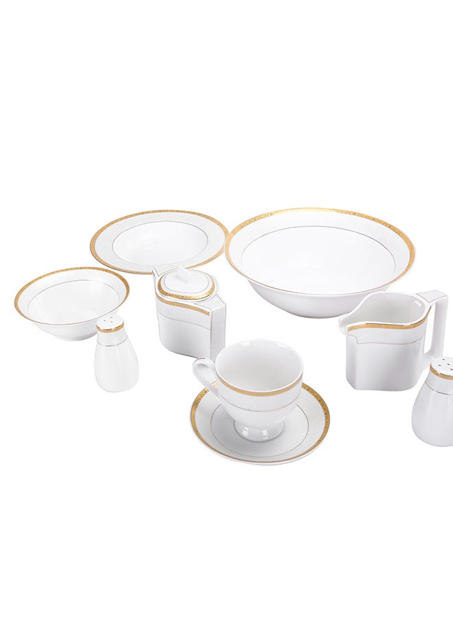 47-Piece Ovation Fine Bone Dinner Set White 25centimeter