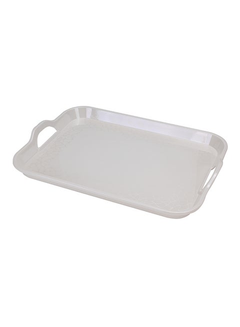 Serving Tray With Handle White 32x45x4.7cm