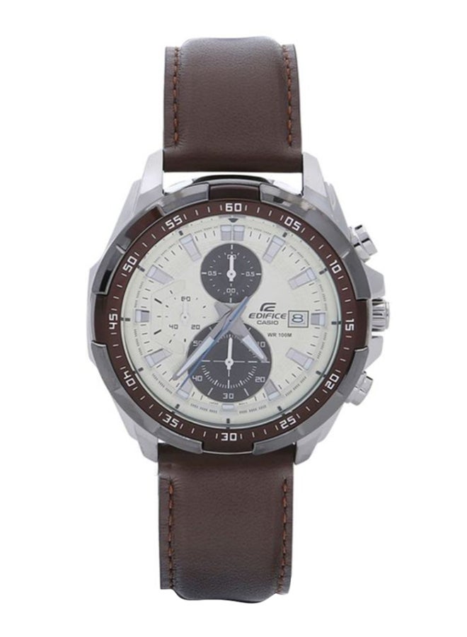 كاسيو ساعة يد إديفيس كرونوغراف طراز EFR-539L-7BVUDF - مقاس 54 مم - لون بني للرجال - Image 1
