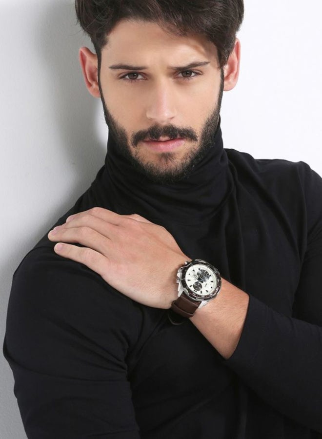 كاسيو ساعة يد إديفيس كرونوغراف طراز EFR-539L-7BVUDF - مقاس 54 مم - لون بني للرجال - Image 5