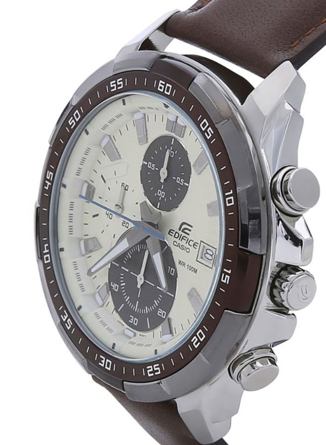 كاسيو ساعة يد إديفيس كرونوغراف طراز EFR-539L-7BVUDF - مقاس 54 مم - لون بني للرجال - Image 4